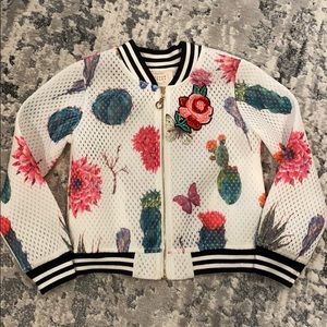 Hannah Banana mesh floral jacket size 5